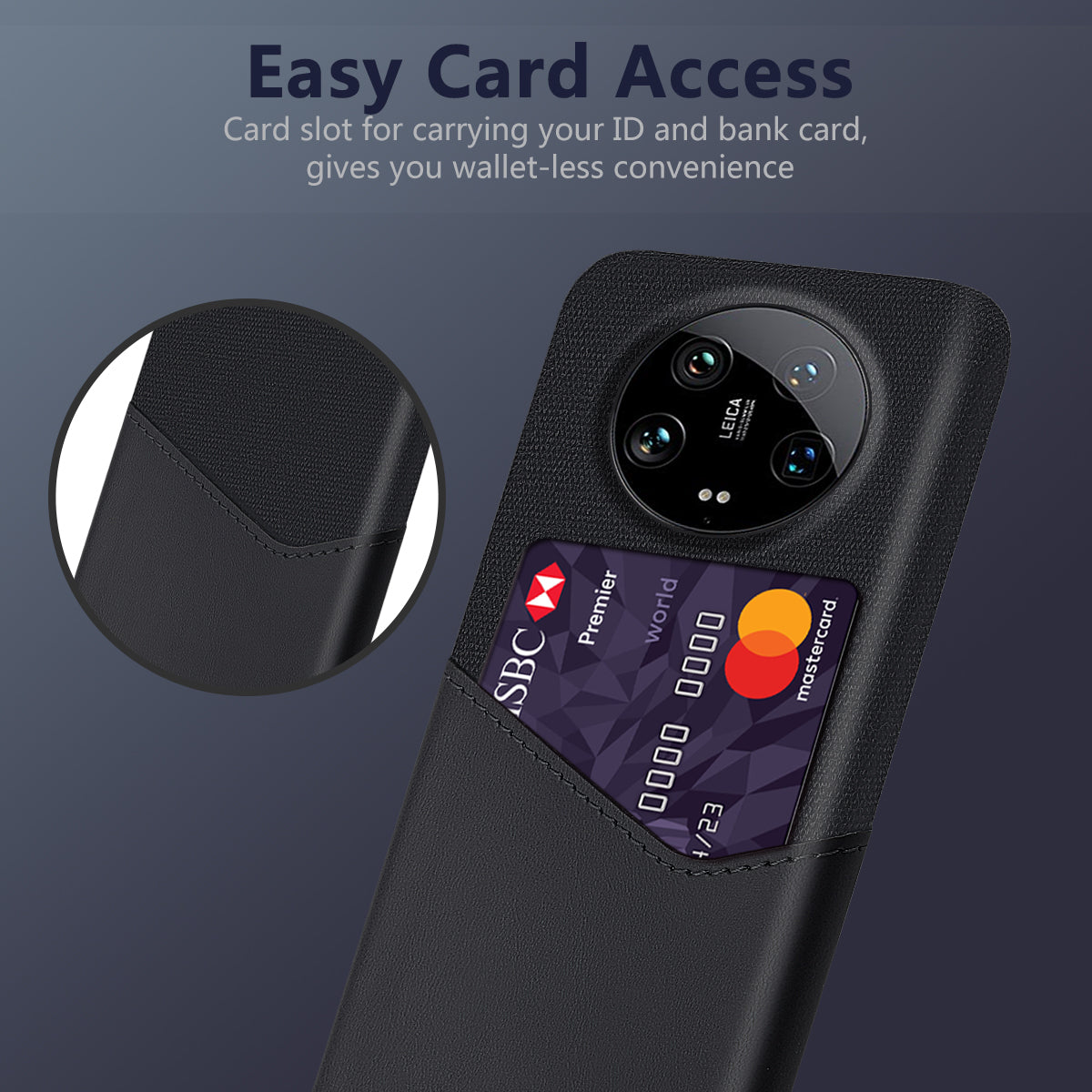 For Xiaomi 14 Ultra Phone Case Card Holder PU Leather+PC Drop-resistant Phone Shell For Xiaomi 14 Ultra Phone Case Card Holder PU Leather+PC Drop-resistant Phone Shell